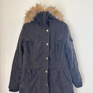 1 Madison Expedition | Women's Full-Zip Faux Fur Hooded Jacket - SIZE SMALL